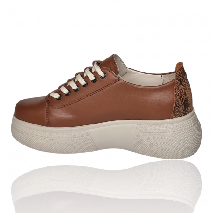 Pantofi Damă Casual Confort Din Piele Naturală Maro 5167 [2]