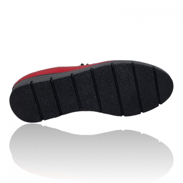 Pantofi Damă Casual Confort Din Piele Naturală Roșie 5205 [6]