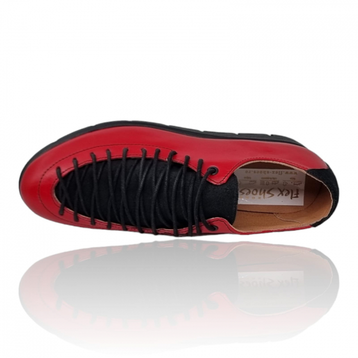 Pantofi Damă Casual Confort Din Piele Naturală Roșie 5205 [7]