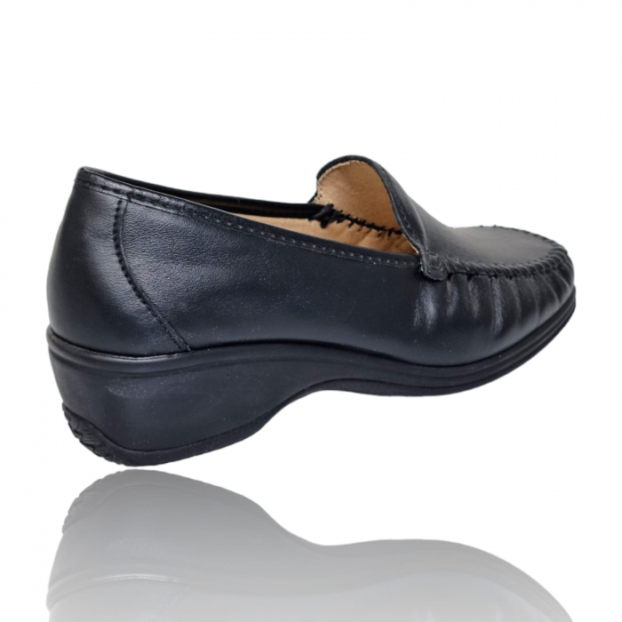 Pantofi Damă Casual Confort Din Piele Neagră 5188 [4]