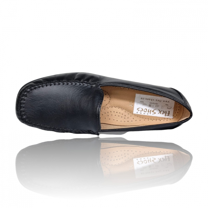 Pantofi Damă Casual Confort Din Piele Neagră 5188 [5]