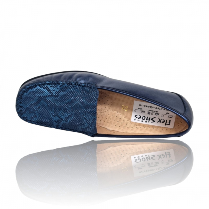 Pantofi Damă Casual Confort Din Piele Naturală Blue  5190 [8]