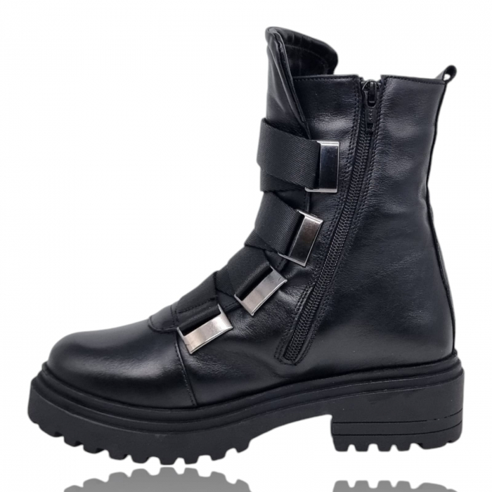 Ghete Damă Casual Din Piele Naturală Neagră 8765 [2]