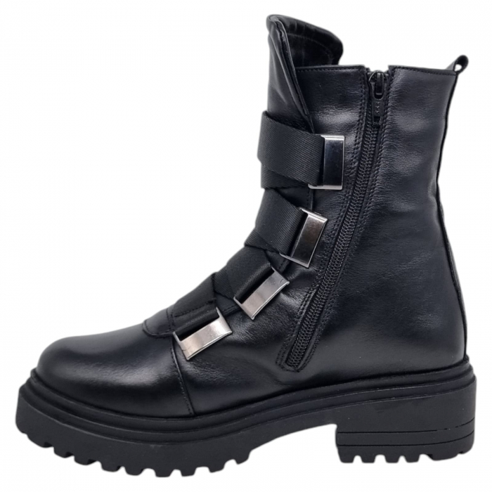 Ghete Damă Casual Din Piele Naturală Neagră 8765 [7]