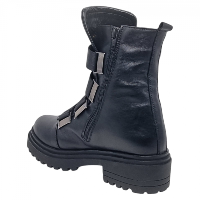 Ghete Damă Casual Din Piele Naturală Neagră 8765 [8]