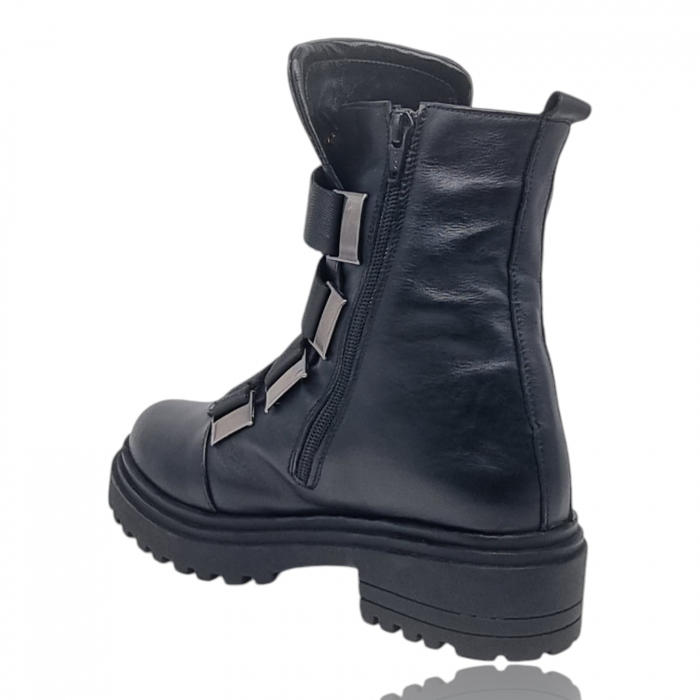 Ghete Damă Casual Din Piele Naturală Neagră 8765 [12]