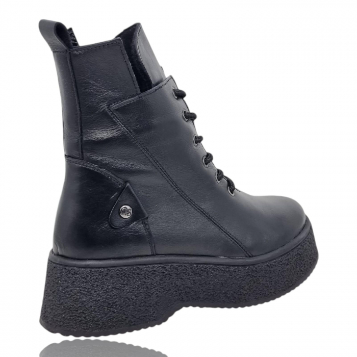 Ghete Damă Casual Din Piele Naturală Neagră 8766 [9]