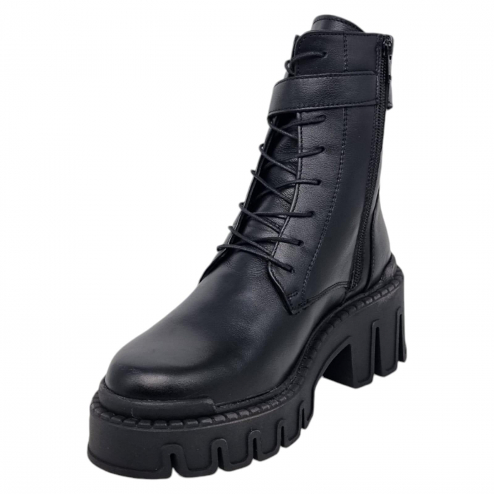 Ghete Damă Casual Din Piele Naturală Neagră 8767 [3]