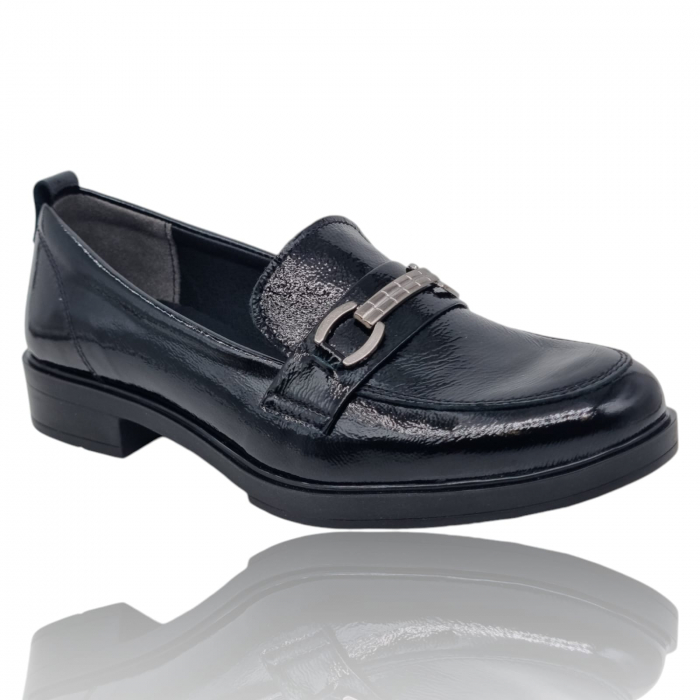 Pantofi Damă Casual Confort Din Piele Naturala Neagra 5268 [4]