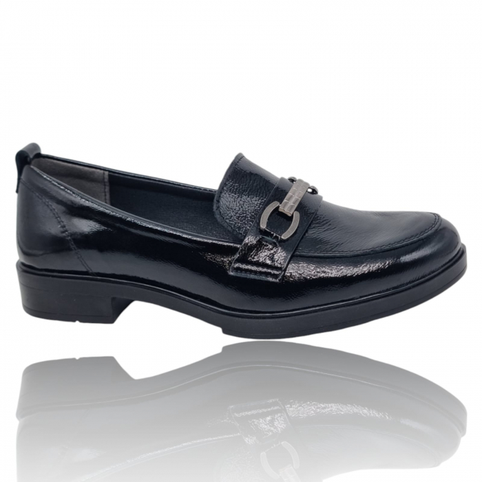 Pantofi Damă Casual Confort Din Piele Naturala Neagra 5268 [1]
