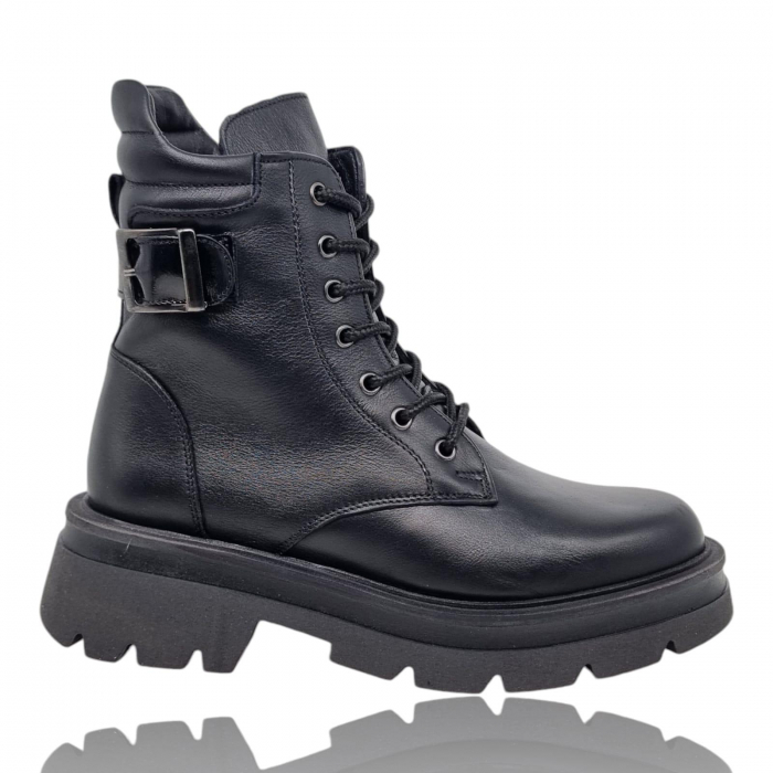 Ghete Damă Casual Din Piele Naturală Neagră 8769 [7]