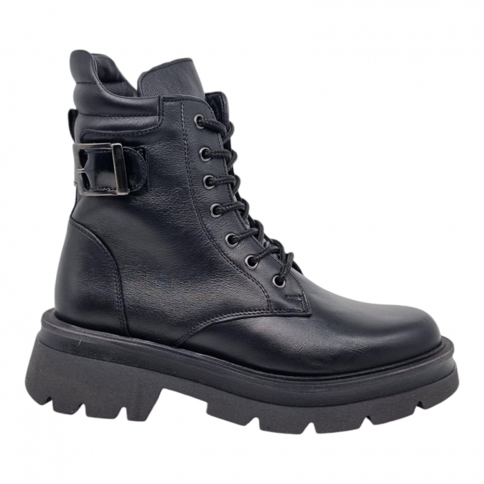 Ghete Damă Casual Din Piele Naturală Neagră 8769 [1]