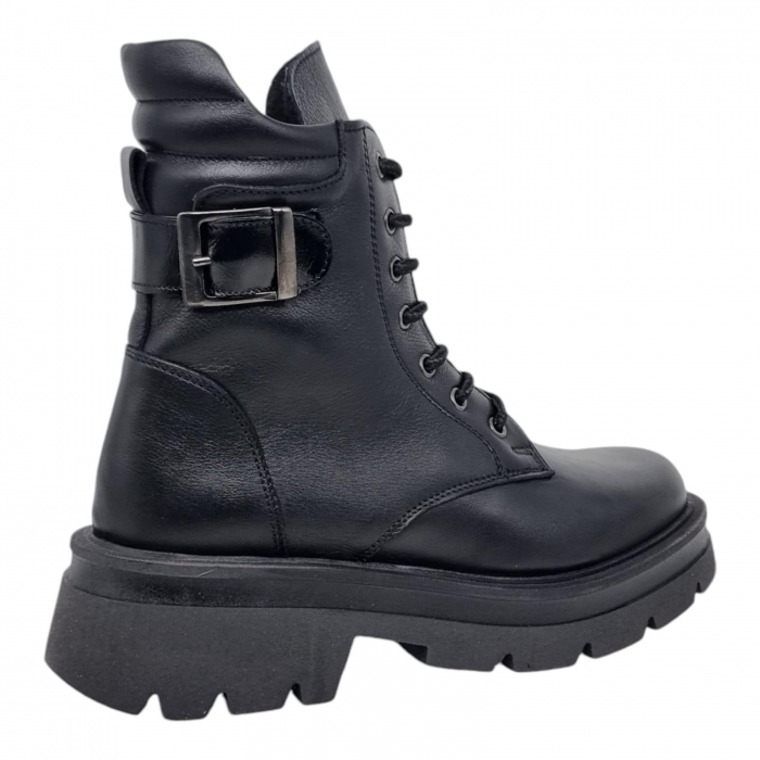 Ghete Damă Casual Din Piele Naturală Neagră 8769 [4]