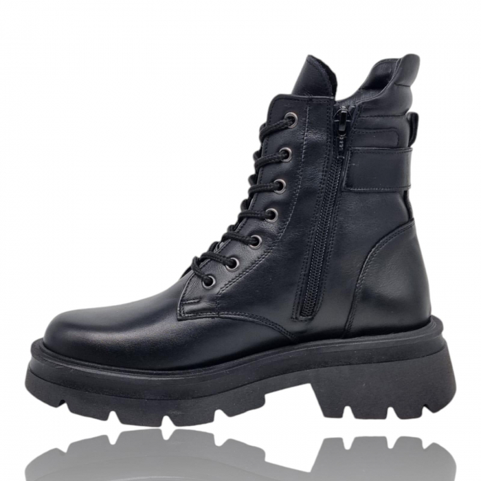 Ghete Damă Casual Din Piele Naturală Neagră 8769 [8]