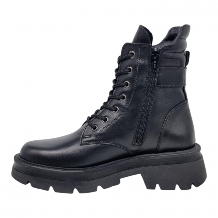 Ghete Damă Casual Din Piele Naturală Neagră 8769 [2]