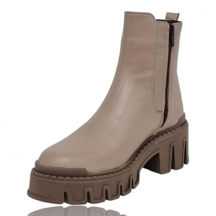 Ghete Damă Casual Din Piele Naturală Vizon 8770 [8]