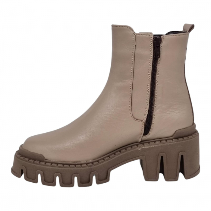 Ghete Damă Casual Din Piele Naturală Vizon 8770 [2]