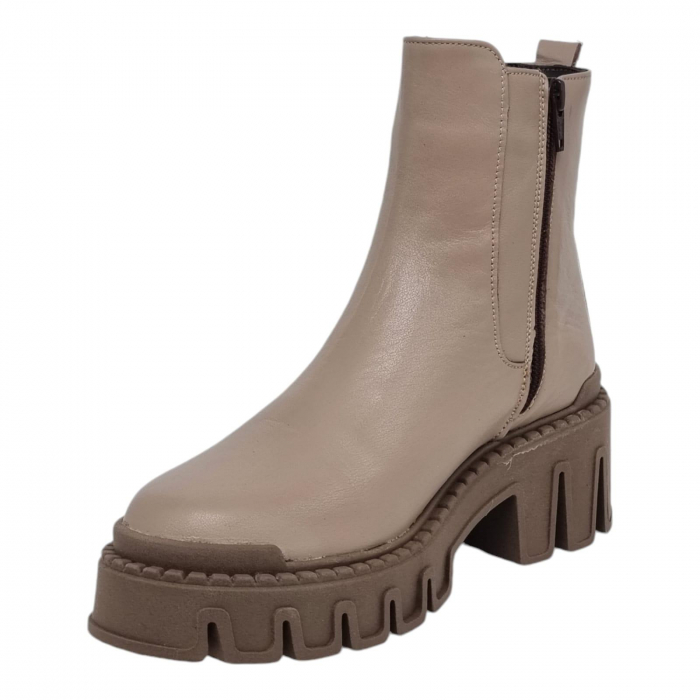 Ghete Damă Casual Din Piele Naturală Vizon 8770 [3]