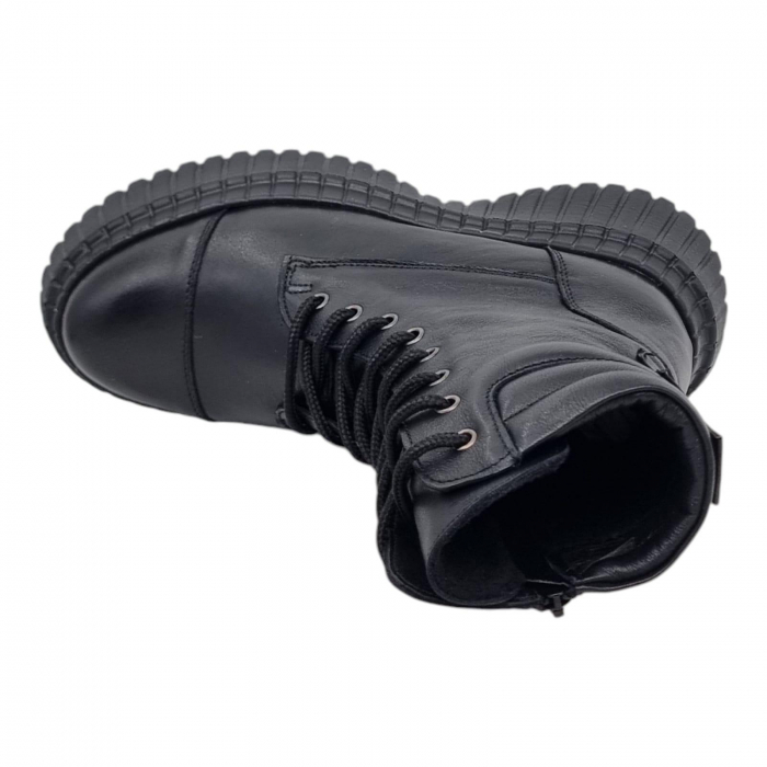 Ghete Damă Casual Din Piele Naturală Neagră 8772 [6]