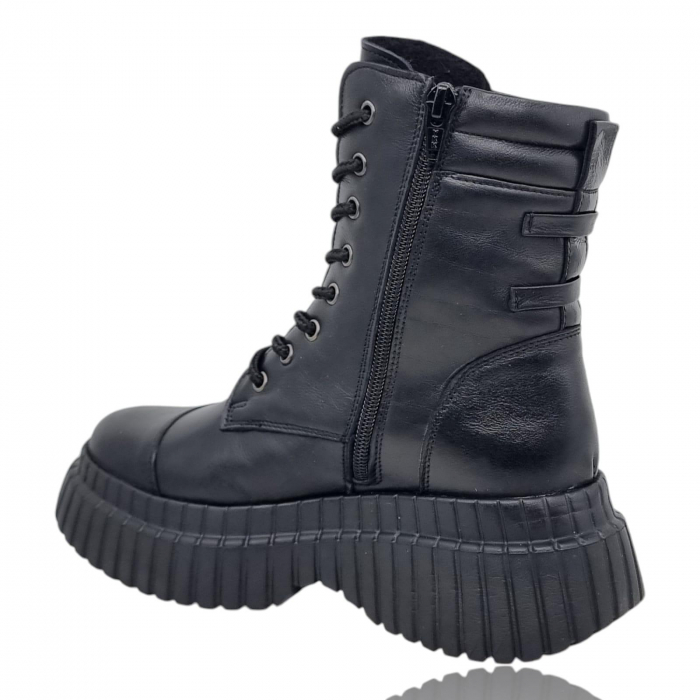 Ghete Damă Casual Din Piele Naturală Neagră 8772 [10]