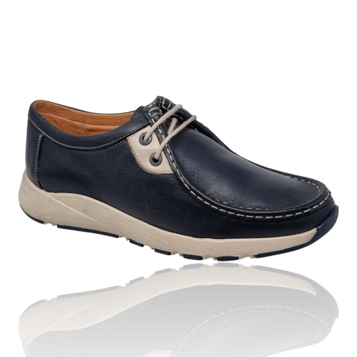 Pantofi Damă Casual Confort Din Piele Naturala Blue 5237 [2]