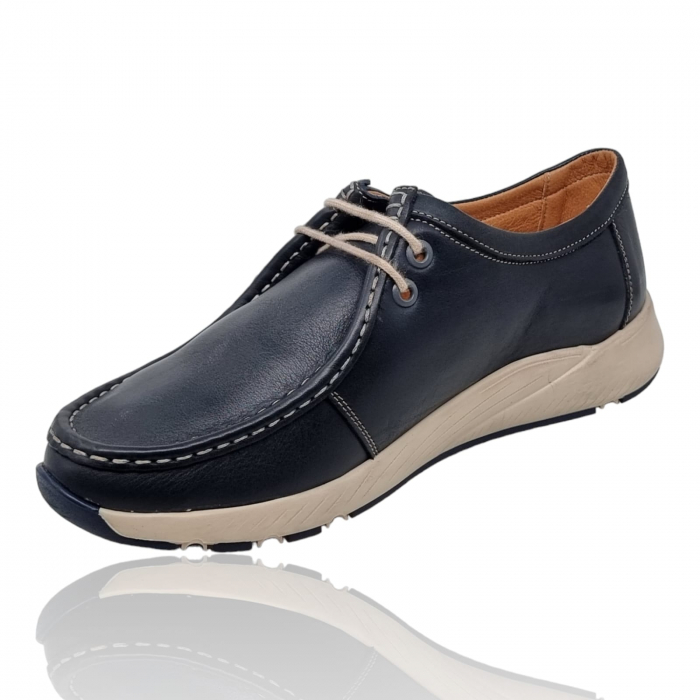 Pantofi Damă Casual Confort Din Piele Naturala Blue 5237 [7]