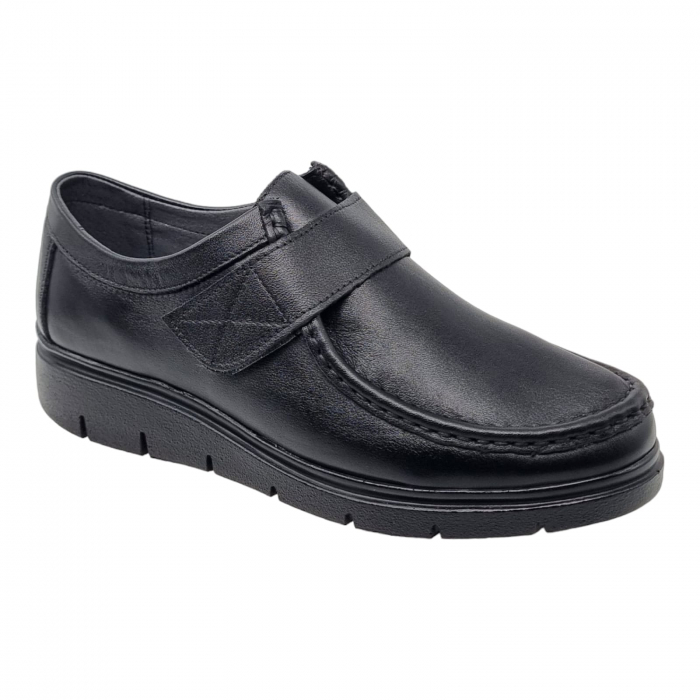 Pantofi Damă Casual Confort Din Piele Naturala Neagra 5240 [4]