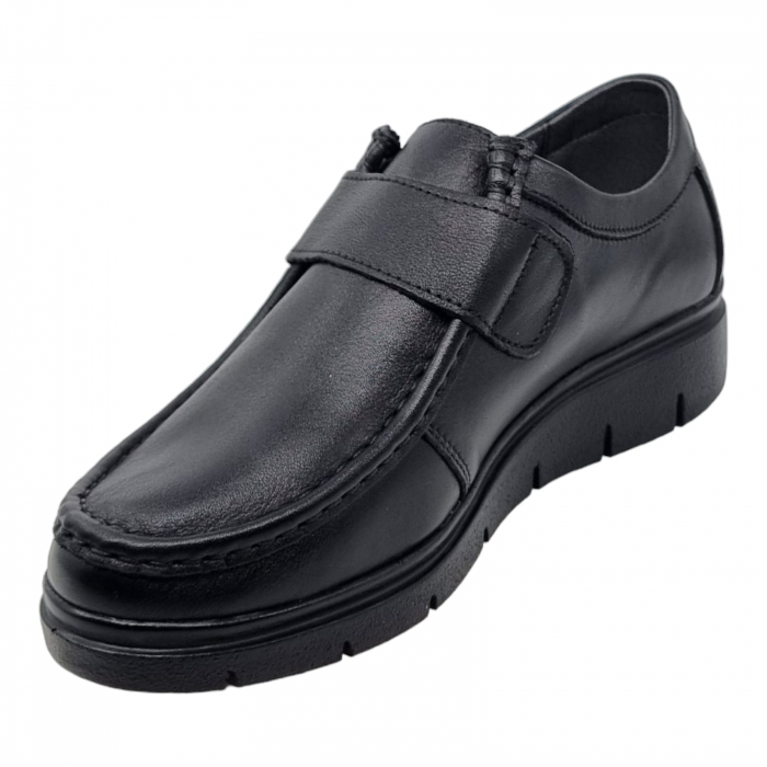 Pantofi Damă Casual Confort Din Piele Naturala Neagra 5240 [5]