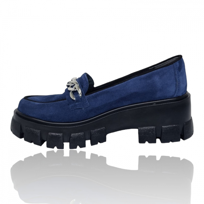 Pantofi Damă Casual Confort Din Piele Blue Vel 5244 [2]
