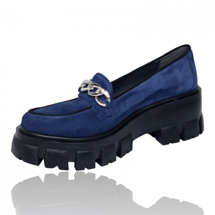 Pantofi Damă Casual Confort Din Piele Blue Vel 5244 [3]