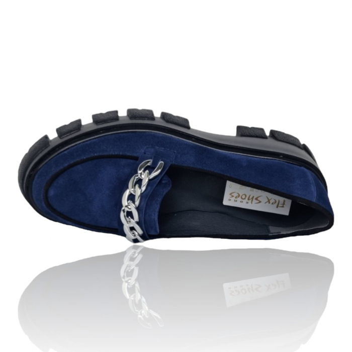 Pantofi Damă Casual Confort Din Piele Blue Vel 5244 [8]