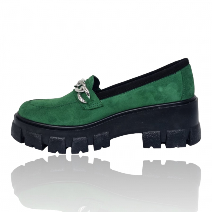 Pantofi Damă Casual Confort Din Piele Naturală Verde 5245 [2]