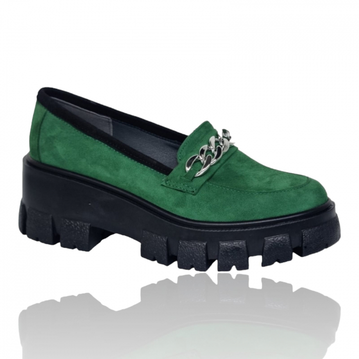 Pantofi Damă Casual Confort Din Piele Naturală Verde 5245 [5]