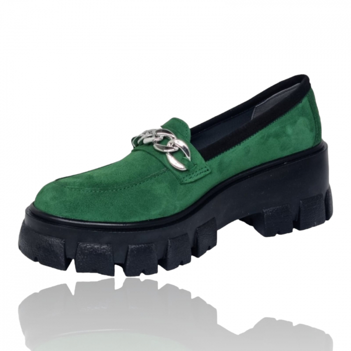 Pantofi Damă Casual Confort Din Piele Naturală Verde 5245 [6]