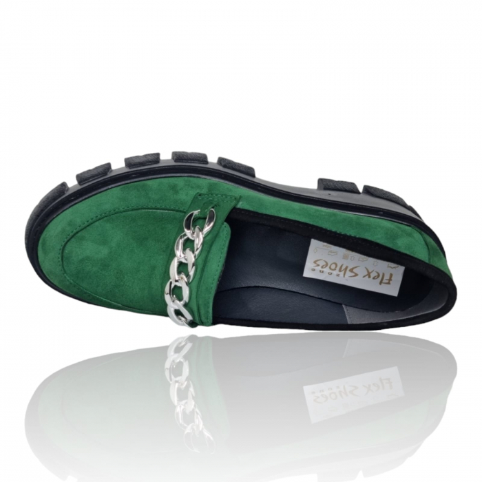 Pantofi Damă Casual Confort Din Piele Naturală Verde 5245 [7]
