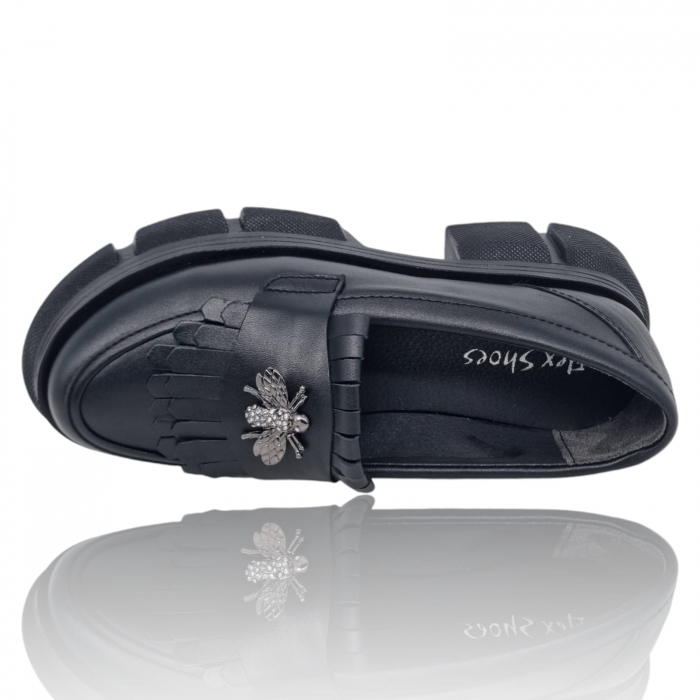 Pantofi Damă Casual Din Piele Naturală Neagră 5285 [6]