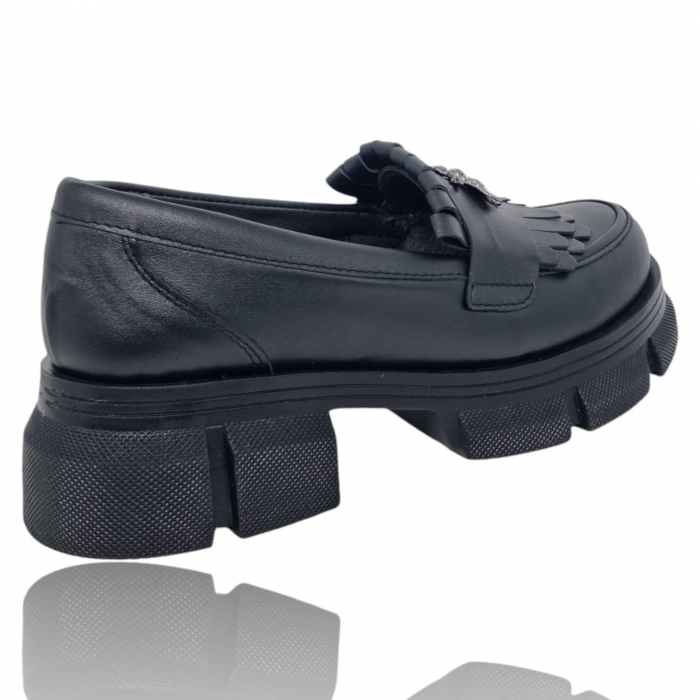 Pantofi Damă Casual Din Piele Naturală Neagră 5285 [3]