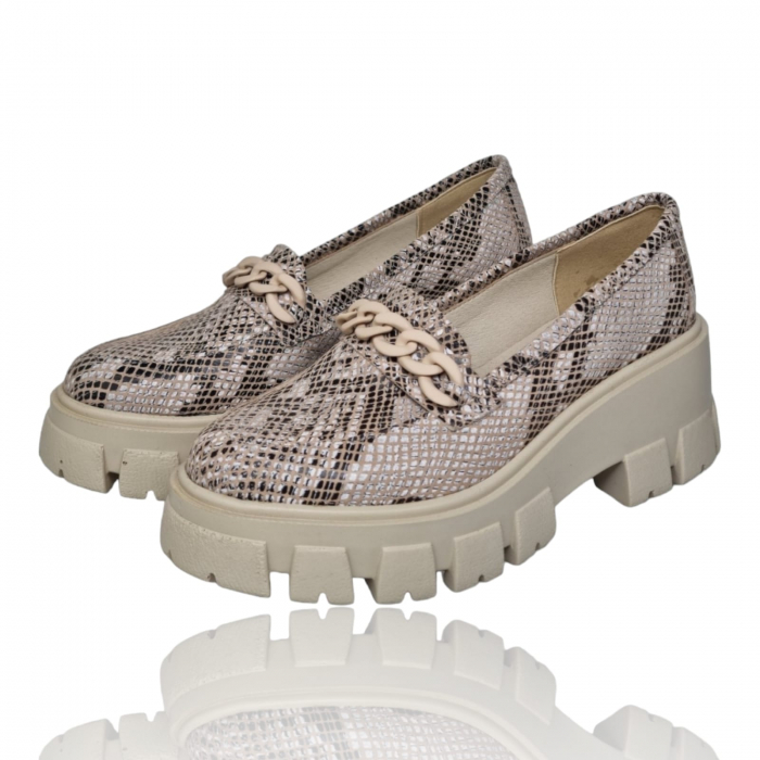 Pantofi Damă Casual Confort Din Piele Naturală Sarp Bej 5246 [5]