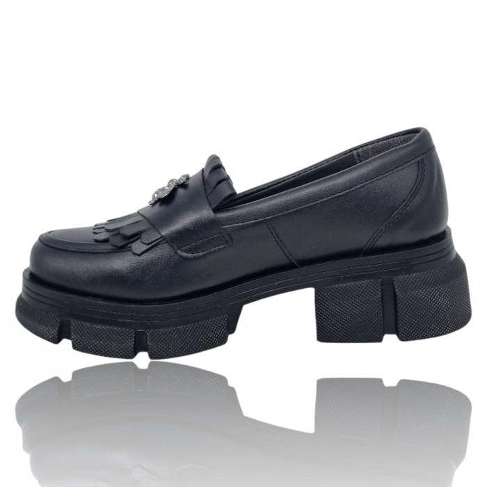 Pantofi Damă Casual Din Piele Naturală Neagră 5285 [2]