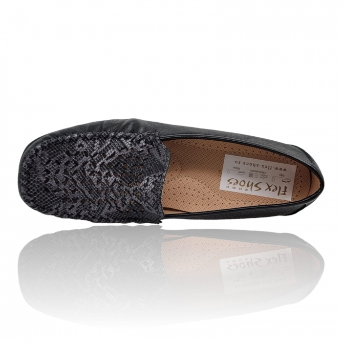 Pantofi Damă Casual Confort Din Piele Naturală Neagră 5248 [6]