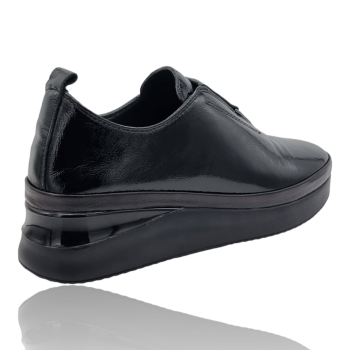 Pantofi Damă Casual Confort Din Piele Naturală Neagră 5254 [4]