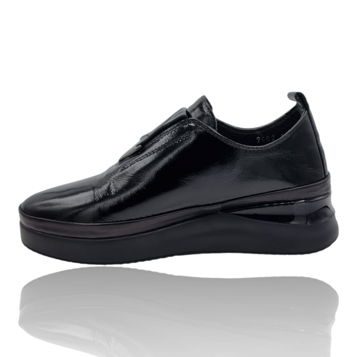 Pantofi Damă Casual Confort Din Piele Naturală Neagră 5254 [2]