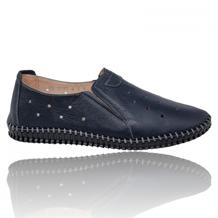 Pantofi Damă Casual Din Piele Naturală Negru 4009 [4]