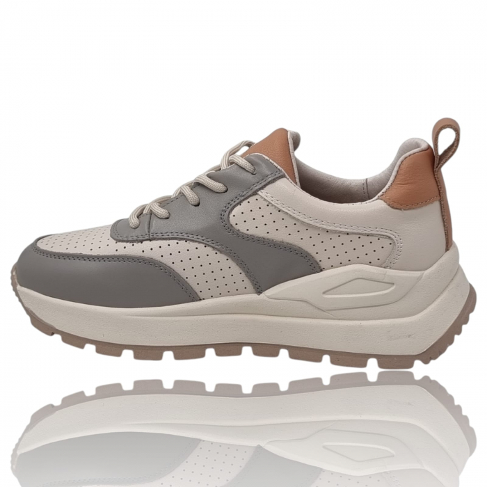 Pantofi Damă Casual Confort Din Piele Naturală Crem 5277 [2]