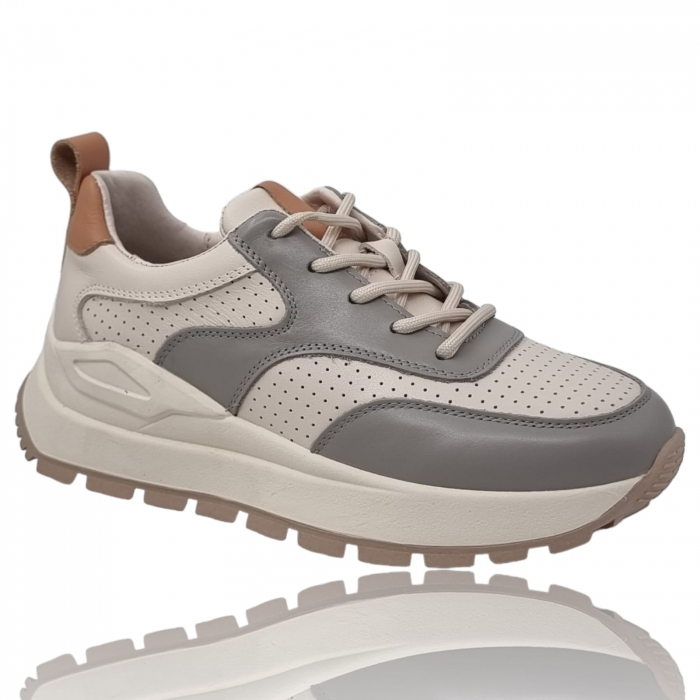 Pantofi Damă Casual Confort Din Piele Naturală Crem 5277 [3]