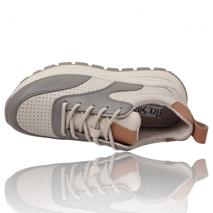 Pantofi Damă Casual Confort Din Piele Naturală Crem 5277 [4]