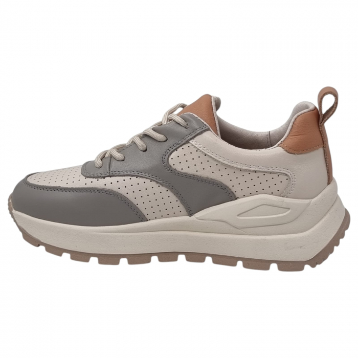 Pantofi Damă Casual Confort Din Piele Naturală Crem 5277 [7]