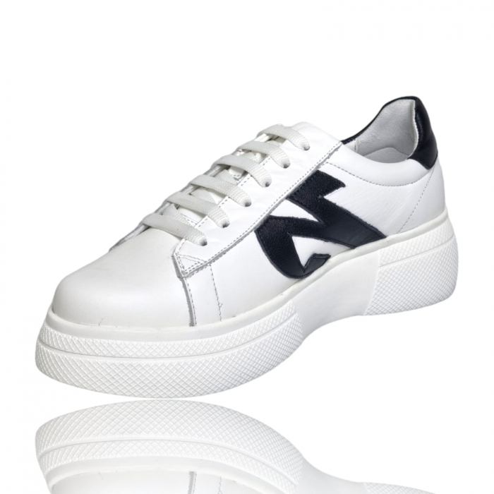 Pantofi Damă Casual Confort Din Piele Alb 5127 [3]