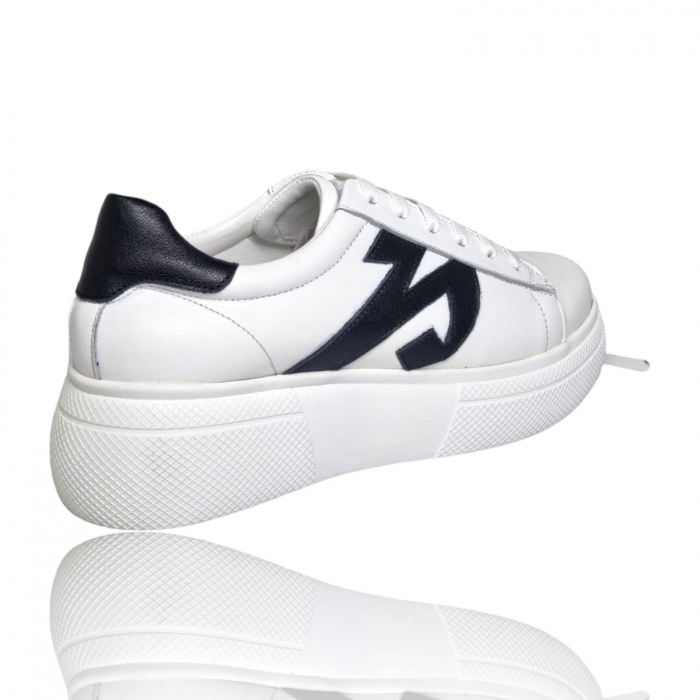 Pantofi Damă Casual Confort Din Piele Alb 5127 [4]