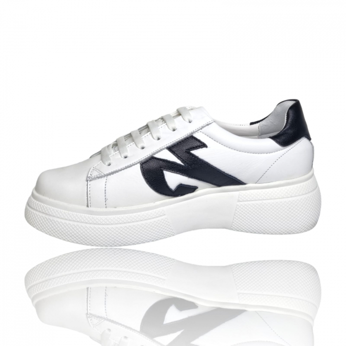 Pantofi Damă Casual Confort Din Piele Alb 5127 [2]